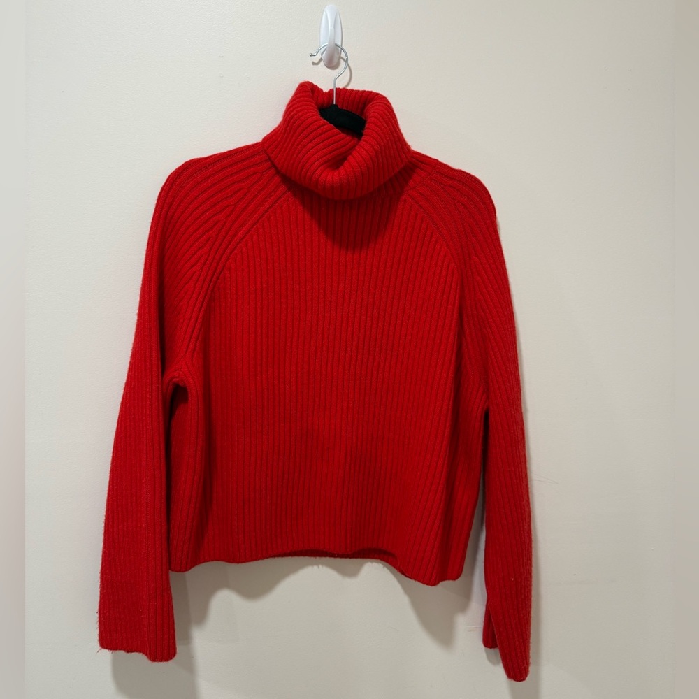 H&M Vibrant Red Cowl Neck Sweater